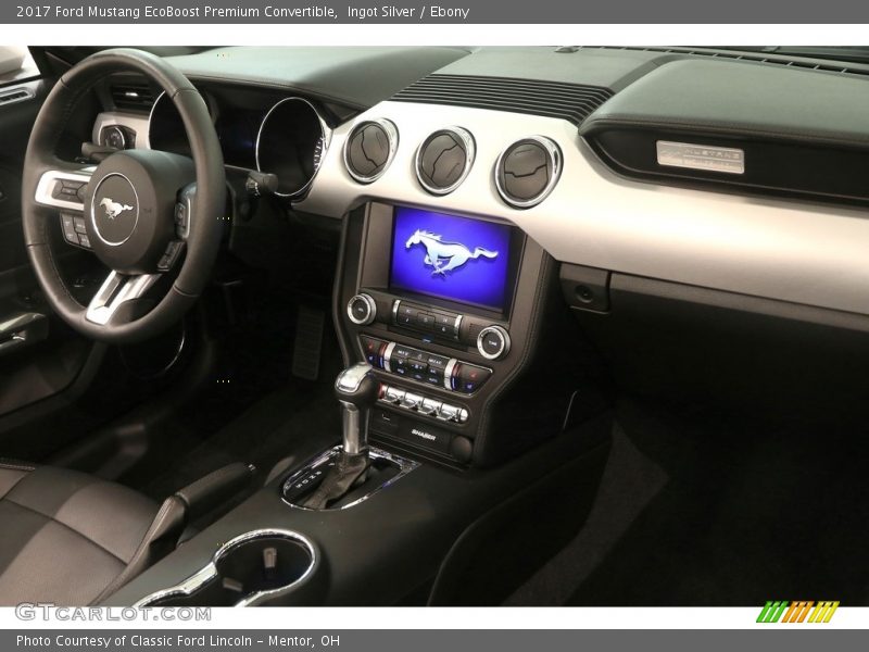 Ingot Silver / Ebony 2017 Ford Mustang EcoBoost Premium Convertible