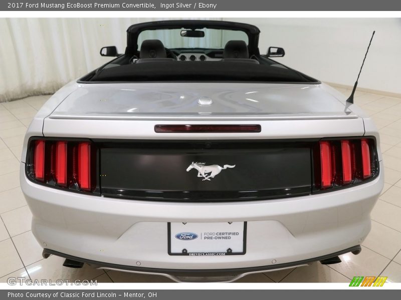 Ingot Silver / Ebony 2017 Ford Mustang EcoBoost Premium Convertible
