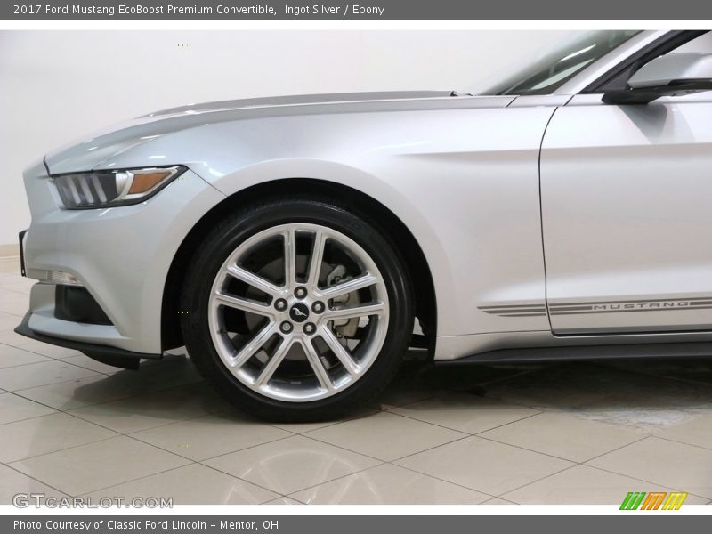 Ingot Silver / Ebony 2017 Ford Mustang EcoBoost Premium Convertible