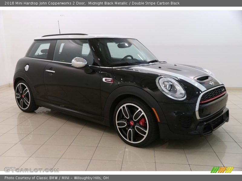 Midnight Black Metallic / Double Stripe Carbon Black 2018 Mini Hardtop John Copperworks 2 Door