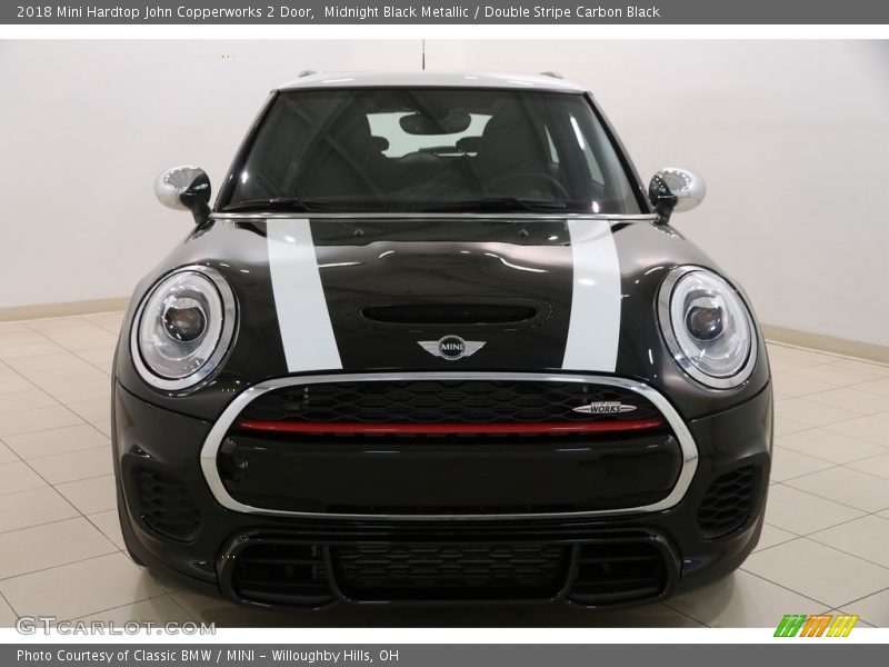 Midnight Black Metallic / Double Stripe Carbon Black 2018 Mini Hardtop John Copperworks 2 Door