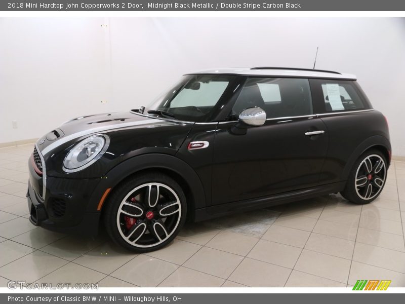 Midnight Black Metallic / Double Stripe Carbon Black 2018 Mini Hardtop John Copperworks 2 Door