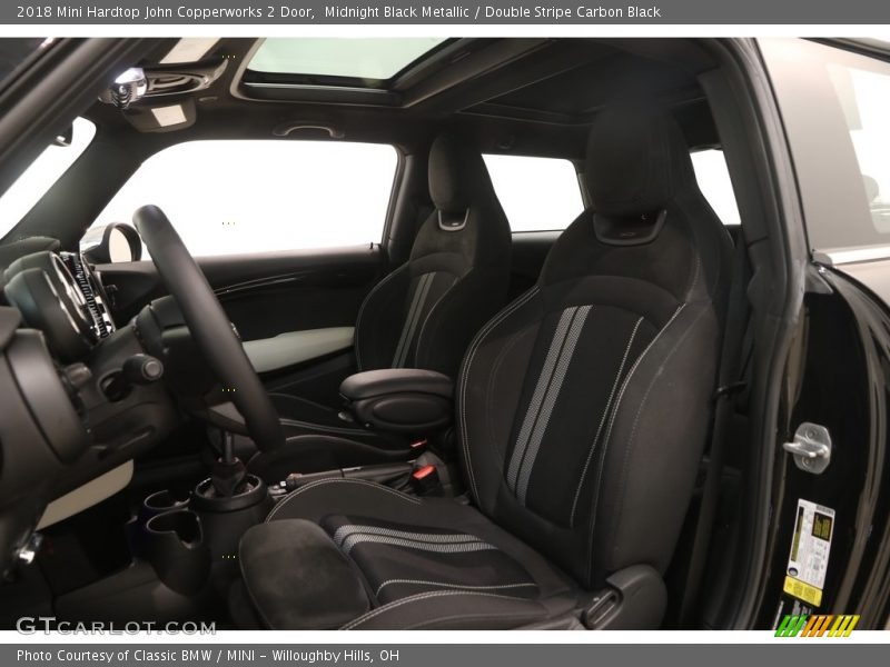 Midnight Black Metallic / Double Stripe Carbon Black 2018 Mini Hardtop John Copperworks 2 Door