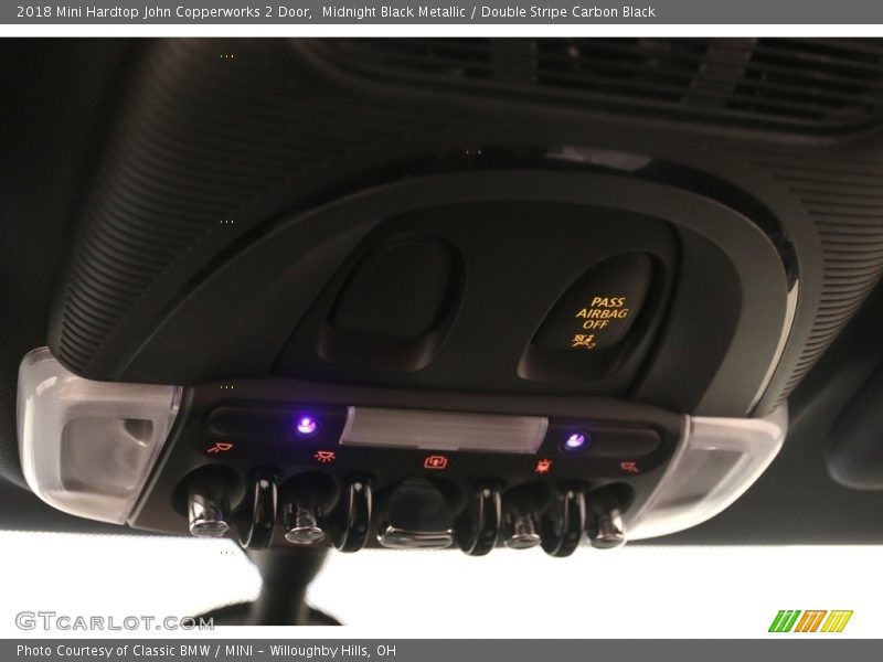 Midnight Black Metallic / Double Stripe Carbon Black 2018 Mini Hardtop John Copperworks 2 Door