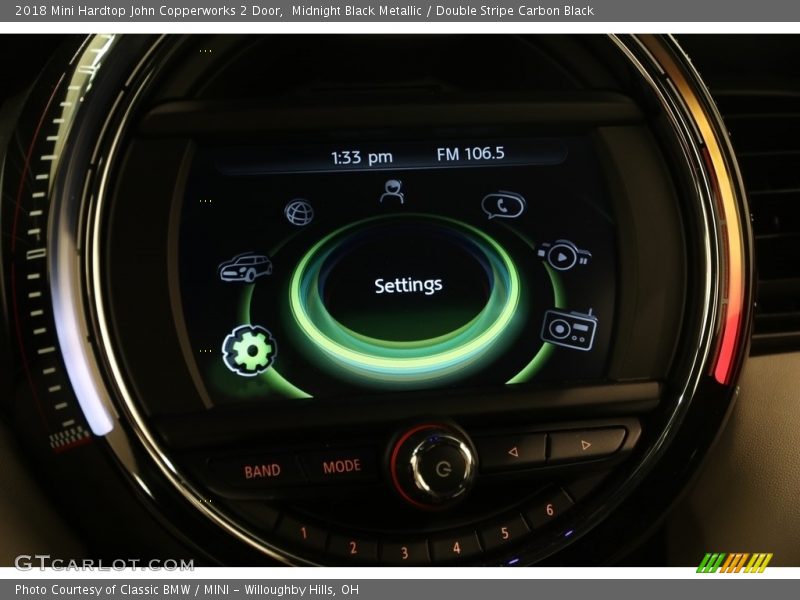 Midnight Black Metallic / Double Stripe Carbon Black 2018 Mini Hardtop John Copperworks 2 Door