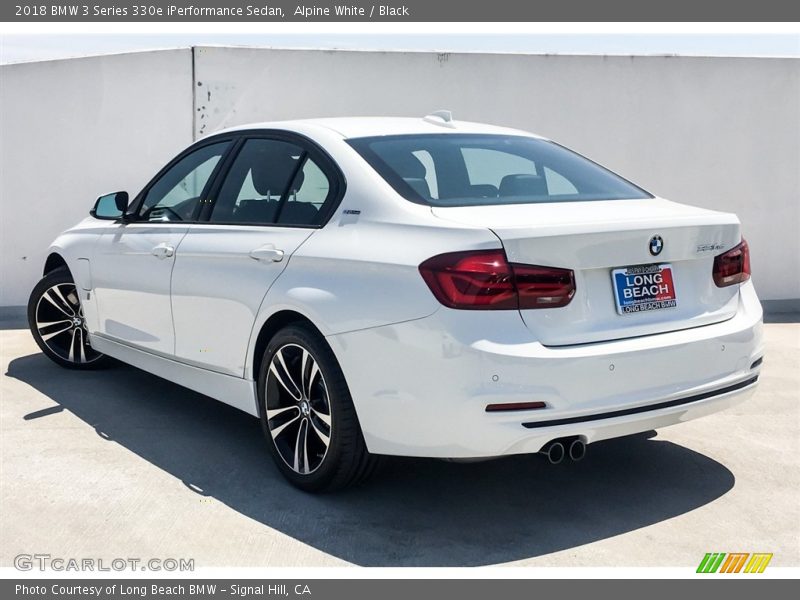 Alpine White / Black 2018 BMW 3 Series 330e iPerformance Sedan