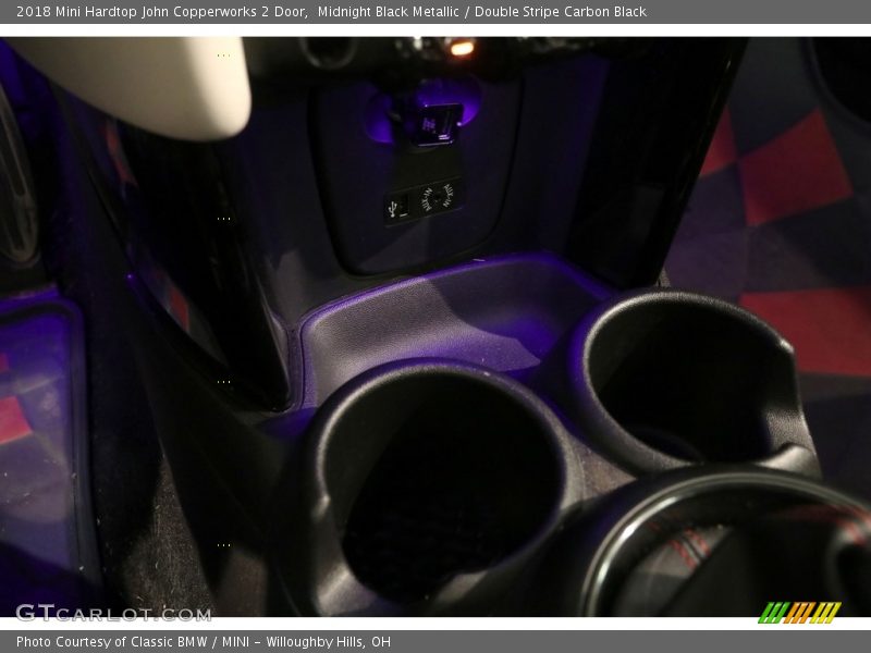 Midnight Black Metallic / Double Stripe Carbon Black 2018 Mini Hardtop John Copperworks 2 Door