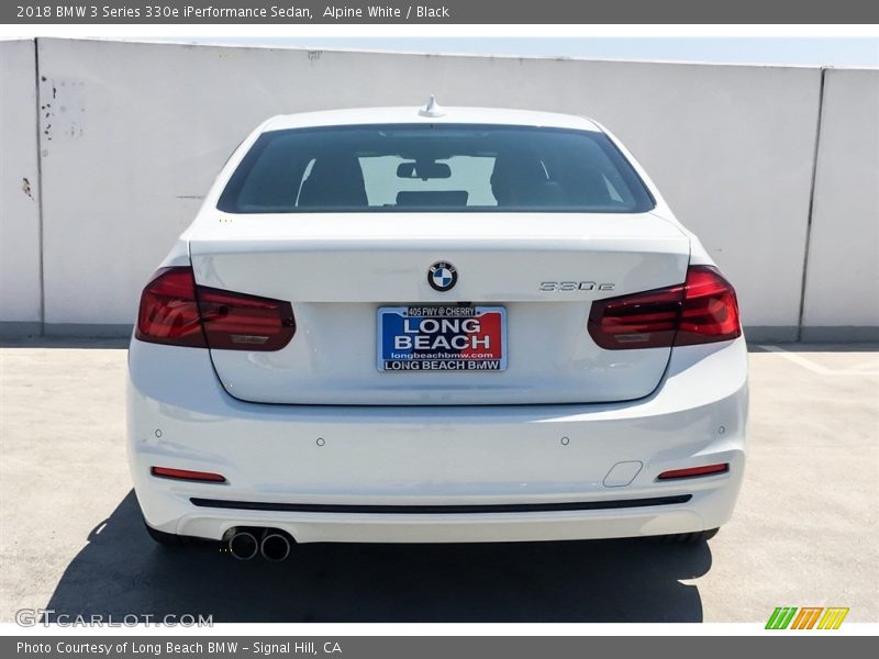 Alpine White / Black 2018 BMW 3 Series 330e iPerformance Sedan