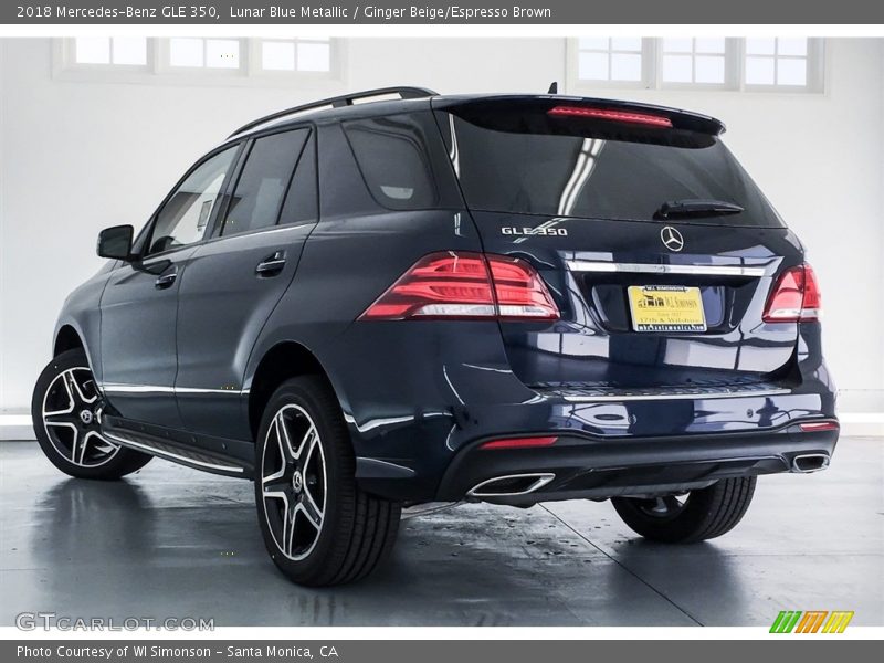 Lunar Blue Metallic / Ginger Beige/Espresso Brown 2018 Mercedes-Benz GLE 350
