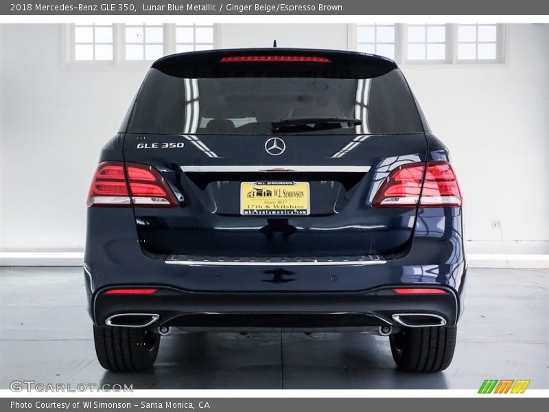 Lunar Blue Metallic / Ginger Beige/Espresso Brown 2018 Mercedes-Benz GLE 350