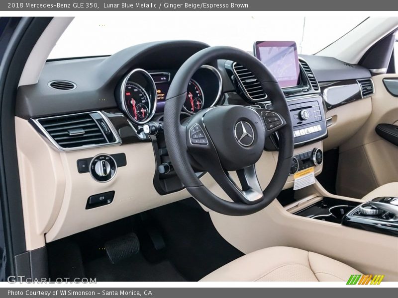 Lunar Blue Metallic / Ginger Beige/Espresso Brown 2018 Mercedes-Benz GLE 350