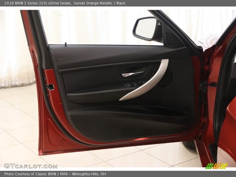 Sunset Orange Metallic / Black 2018 BMW 3 Series 320i xDrive Sedan