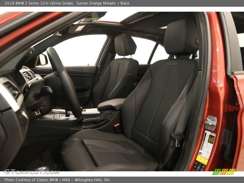 Sunset Orange Metallic / Black 2018 BMW 3 Series 320i xDrive Sedan