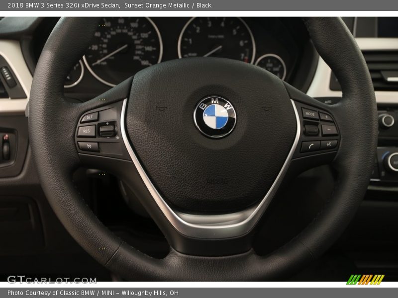 Sunset Orange Metallic / Black 2018 BMW 3 Series 320i xDrive Sedan