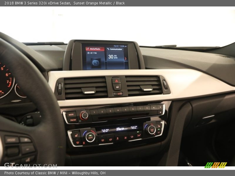 Sunset Orange Metallic / Black 2018 BMW 3 Series 320i xDrive Sedan