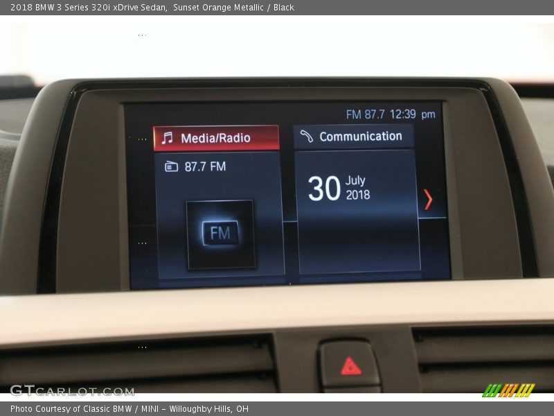 Sunset Orange Metallic / Black 2018 BMW 3 Series 320i xDrive Sedan