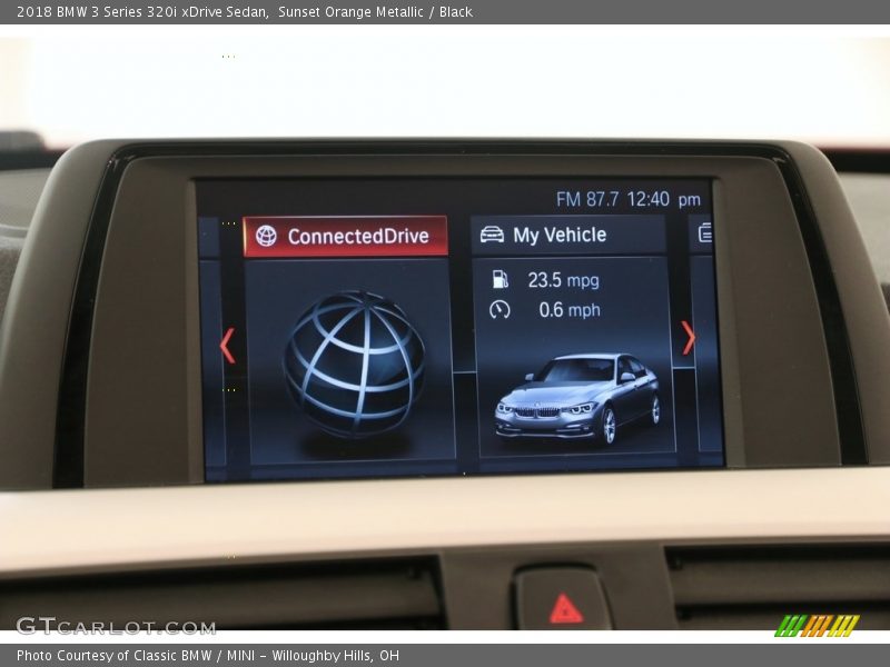 Sunset Orange Metallic / Black 2018 BMW 3 Series 320i xDrive Sedan