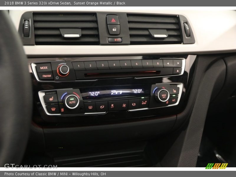 Sunset Orange Metallic / Black 2018 BMW 3 Series 320i xDrive Sedan