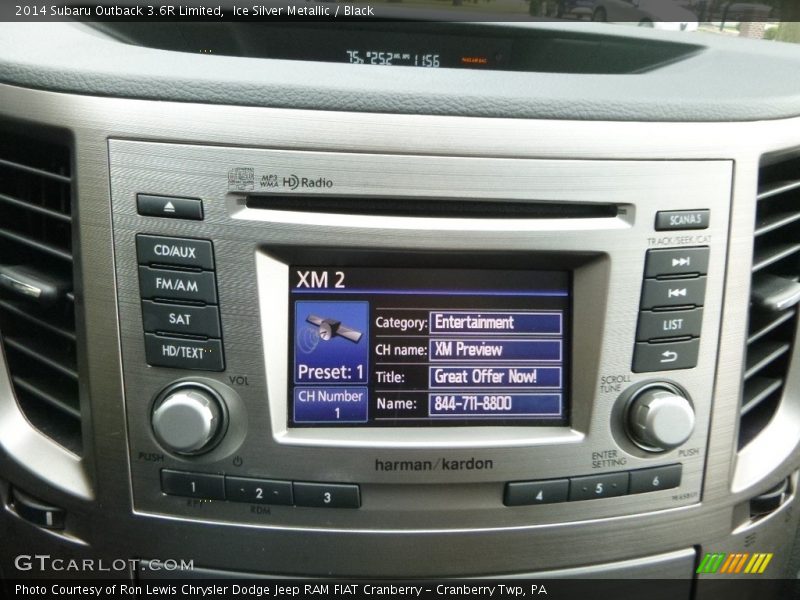 Ice Silver Metallic / Black 2014 Subaru Outback 3.6R Limited