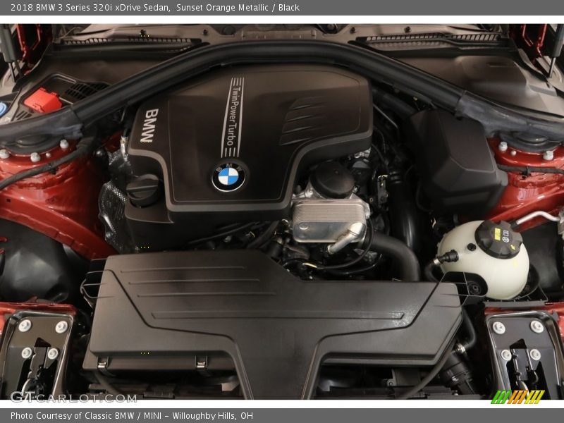 Sunset Orange Metallic / Black 2018 BMW 3 Series 320i xDrive Sedan