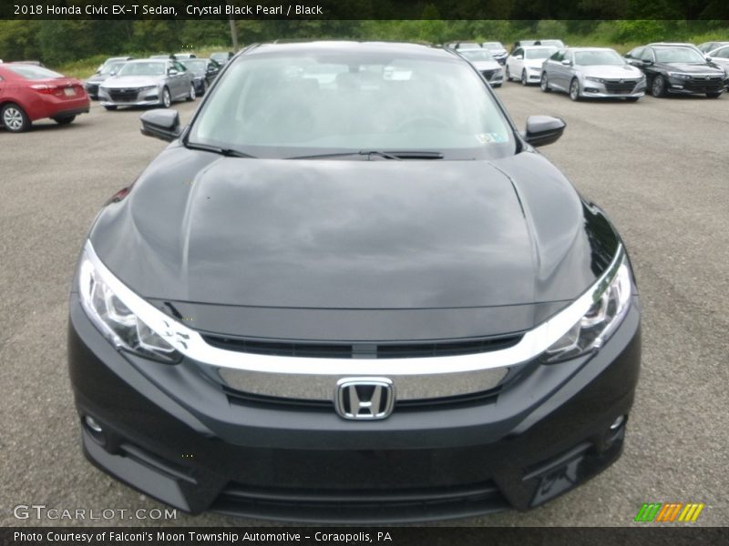 Crystal Black Pearl / Black 2018 Honda Civic EX-T Sedan