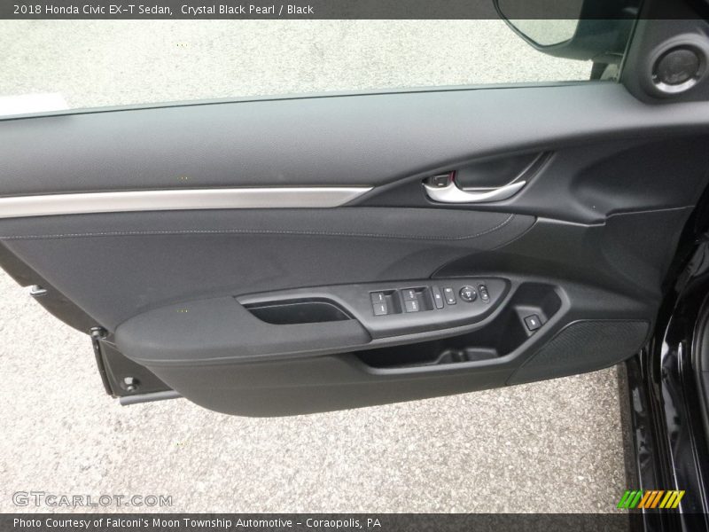 Crystal Black Pearl / Black 2018 Honda Civic EX-T Sedan