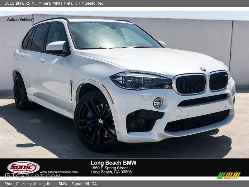 Mineral White Metallic / Mugello Red 2018 BMW X5 M