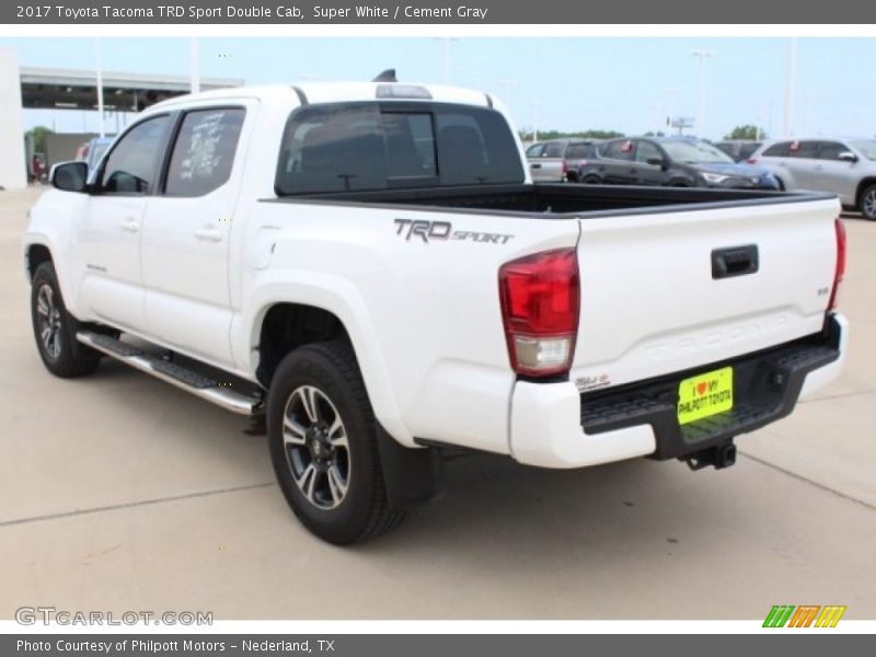 Super White / Cement Gray 2017 Toyota Tacoma TRD Sport Double Cab