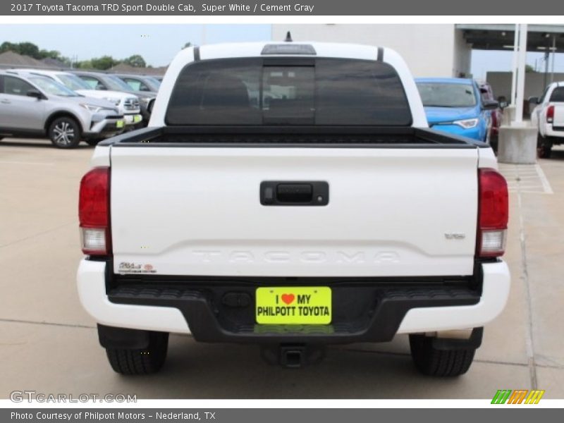 Super White / Cement Gray 2017 Toyota Tacoma TRD Sport Double Cab