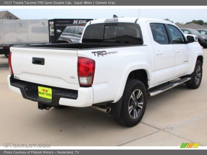 Super White / Cement Gray 2017 Toyota Tacoma TRD Sport Double Cab