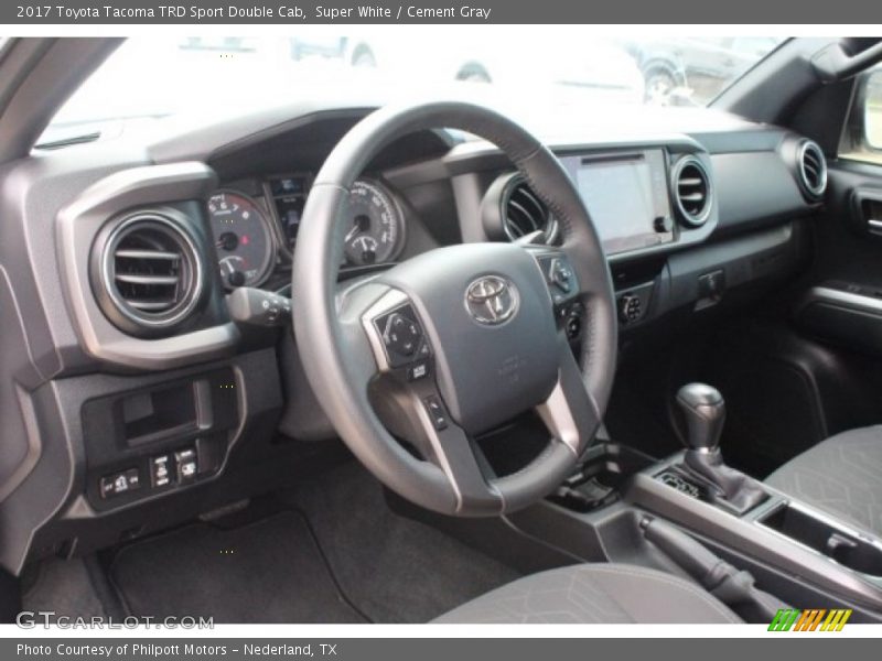 Super White / Cement Gray 2017 Toyota Tacoma TRD Sport Double Cab