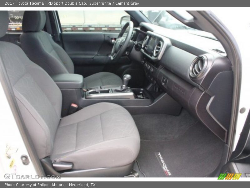 Super White / Cement Gray 2017 Toyota Tacoma TRD Sport Double Cab