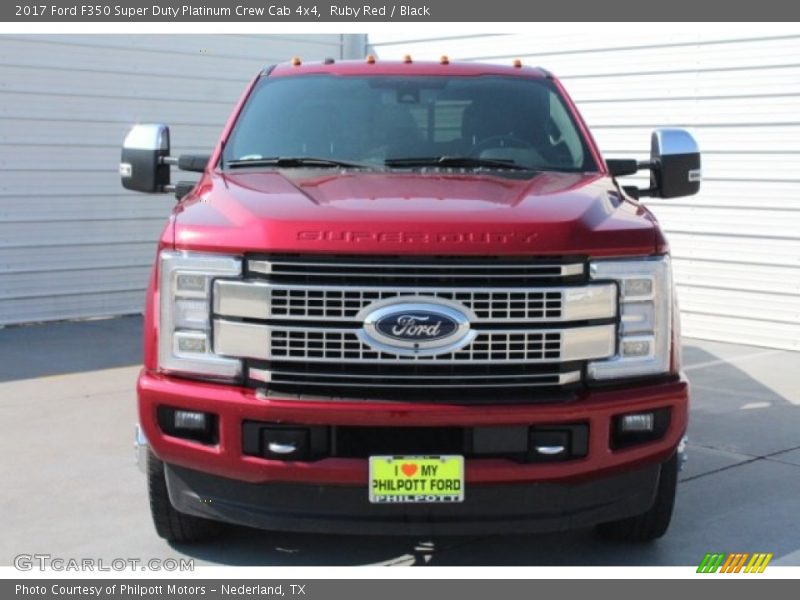 Ruby Red / Black 2017 Ford F350 Super Duty Platinum Crew Cab 4x4