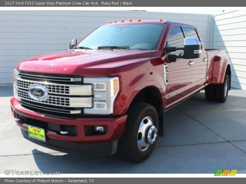 Ruby Red / Black 2017 Ford F350 Super Duty Platinum Crew Cab 4x4