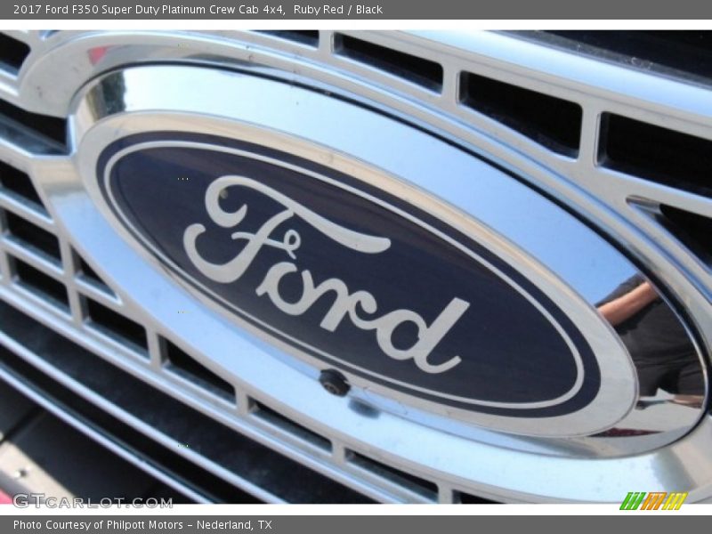 Ruby Red / Black 2017 Ford F350 Super Duty Platinum Crew Cab 4x4