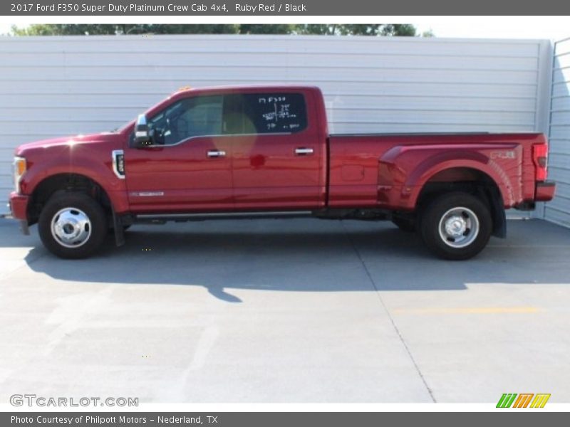 Ruby Red / Black 2017 Ford F350 Super Duty Platinum Crew Cab 4x4
