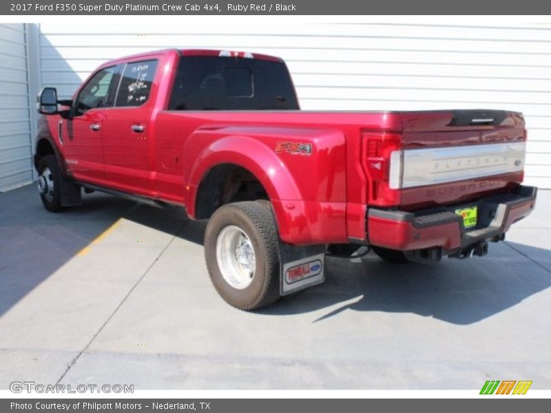 Ruby Red / Black 2017 Ford F350 Super Duty Platinum Crew Cab 4x4