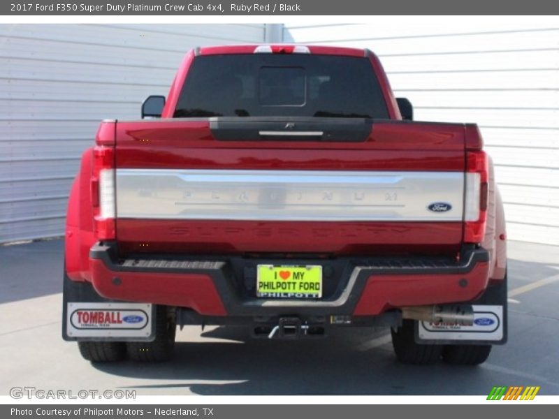 Ruby Red / Black 2017 Ford F350 Super Duty Platinum Crew Cab 4x4