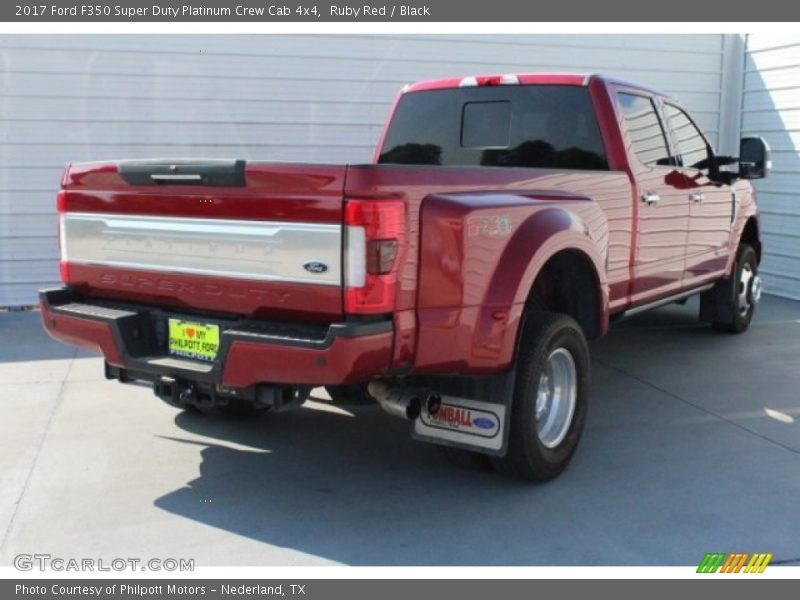 Ruby Red / Black 2017 Ford F350 Super Duty Platinum Crew Cab 4x4