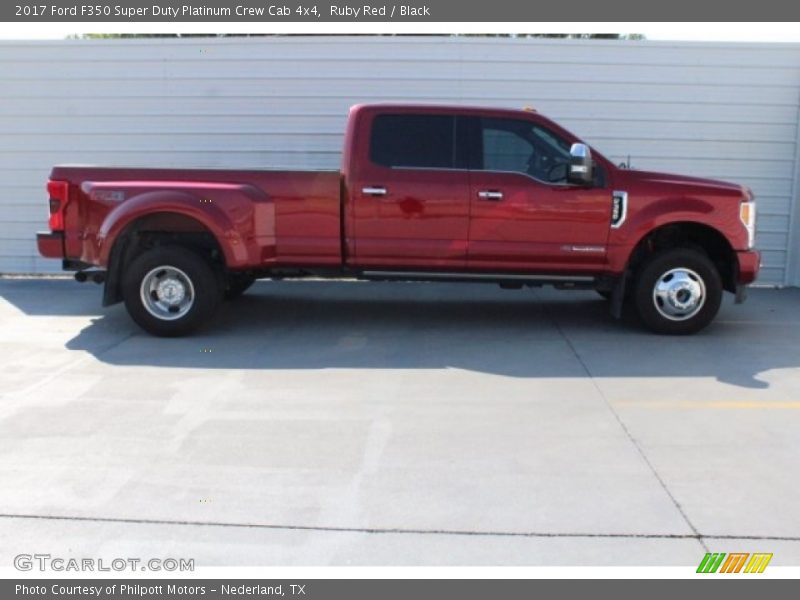 Ruby Red / Black 2017 Ford F350 Super Duty Platinum Crew Cab 4x4
