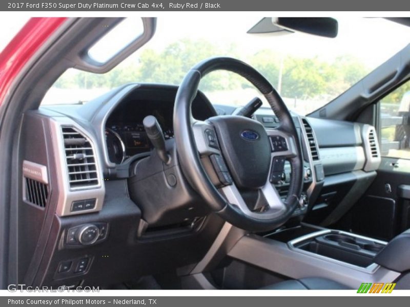 Ruby Red / Black 2017 Ford F350 Super Duty Platinum Crew Cab 4x4