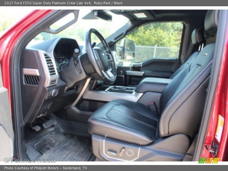 Ruby Red / Black 2017 Ford F350 Super Duty Platinum Crew Cab 4x4