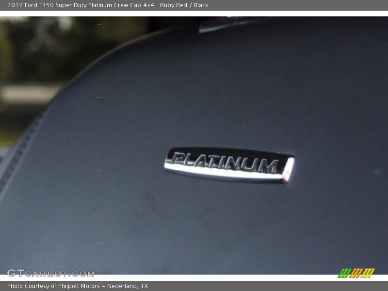 Ruby Red / Black 2017 Ford F350 Super Duty Platinum Crew Cab 4x4