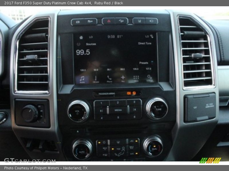 Ruby Red / Black 2017 Ford F350 Super Duty Platinum Crew Cab 4x4