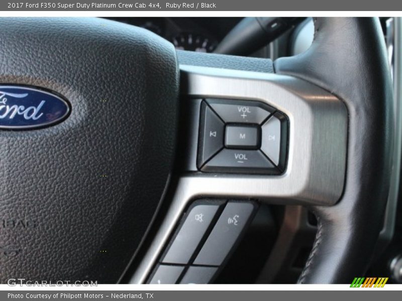 Ruby Red / Black 2017 Ford F350 Super Duty Platinum Crew Cab 4x4