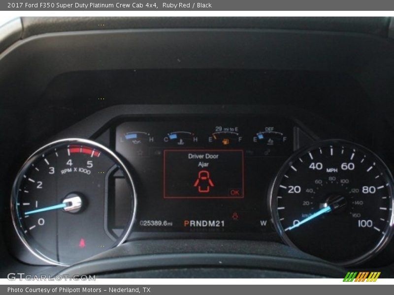 Ruby Red / Black 2017 Ford F350 Super Duty Platinum Crew Cab 4x4