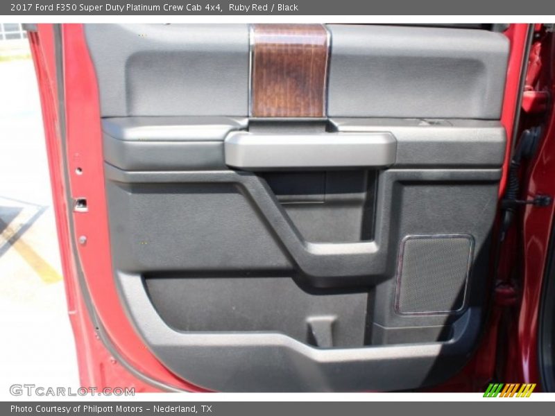 Ruby Red / Black 2017 Ford F350 Super Duty Platinum Crew Cab 4x4