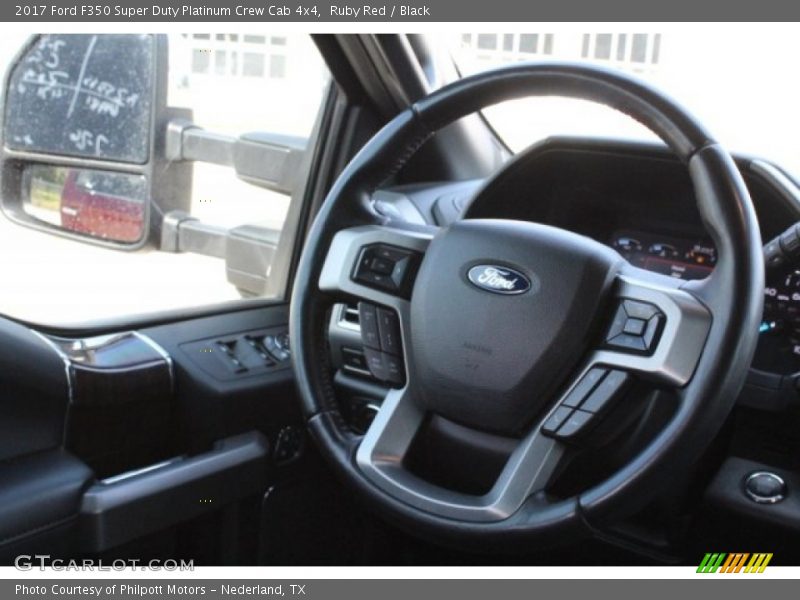 Ruby Red / Black 2017 Ford F350 Super Duty Platinum Crew Cab 4x4