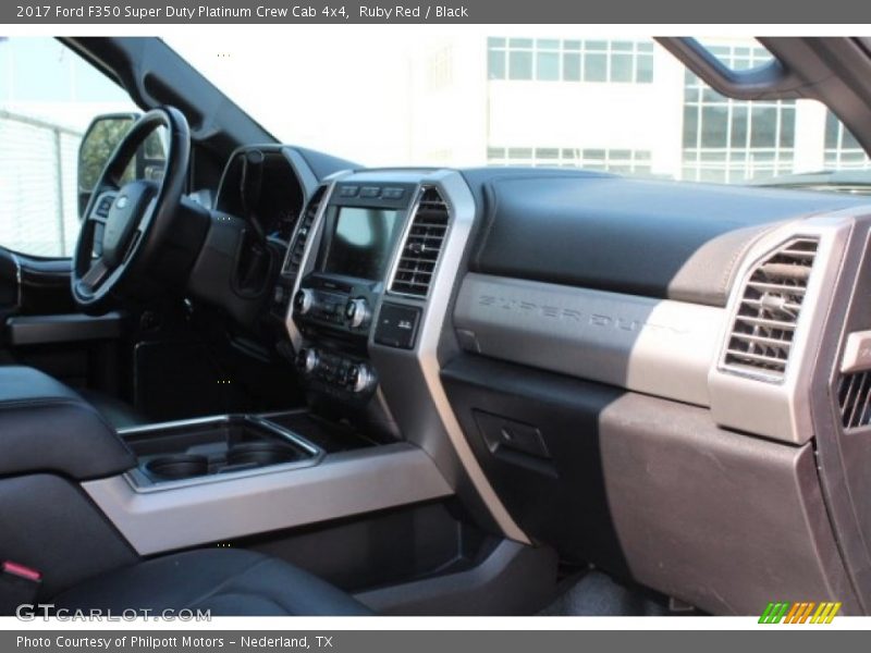 Ruby Red / Black 2017 Ford F350 Super Duty Platinum Crew Cab 4x4