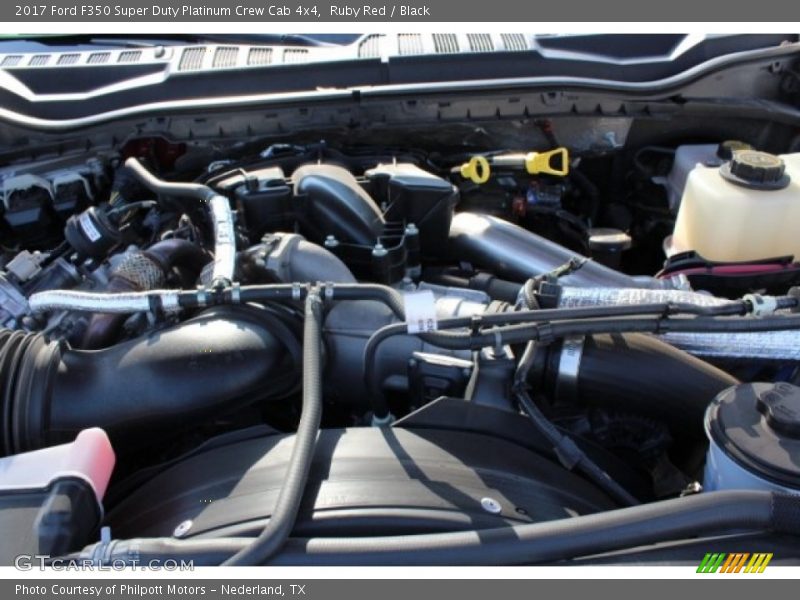 Ruby Red / Black 2017 Ford F350 Super Duty Platinum Crew Cab 4x4